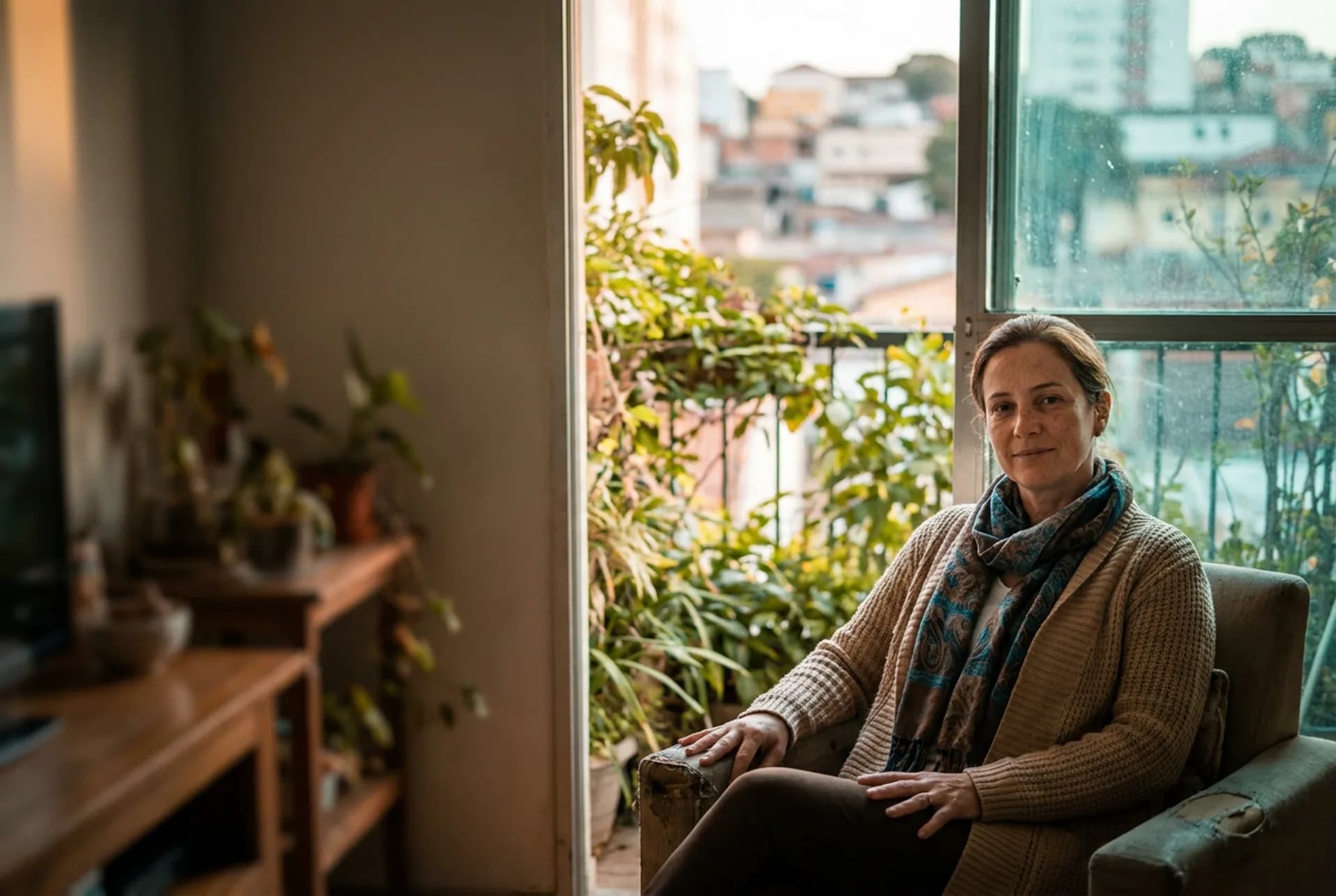Woman by a window in soft light — dignity in a changing body